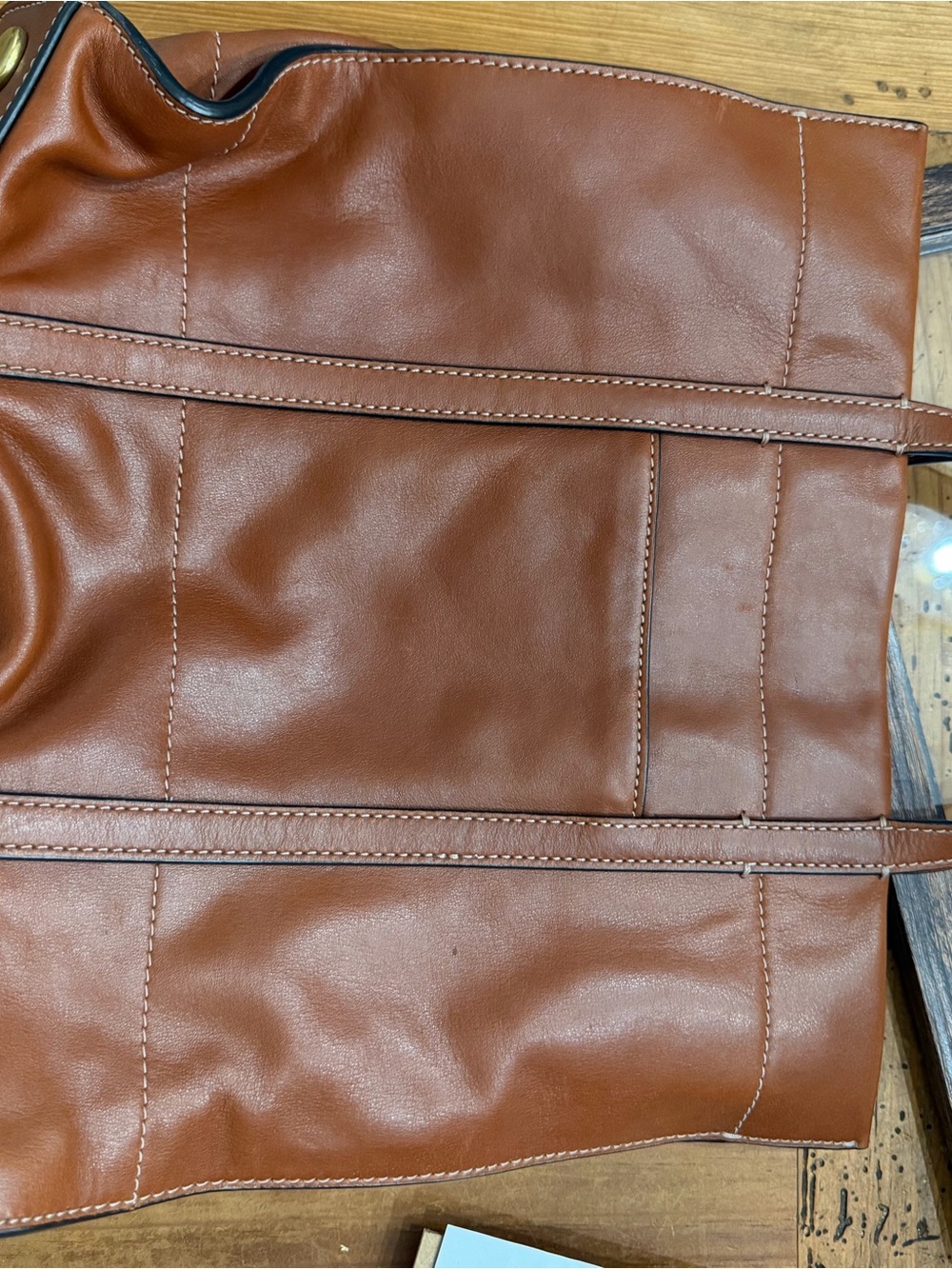 Fossil Brown Leather Tote Bag - Picture 7 of 8
